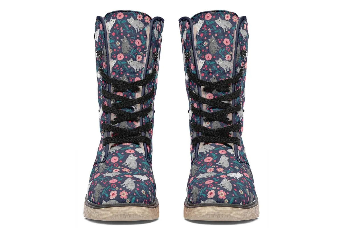 American Shorthair Cat Flower Polar Vibe Boots