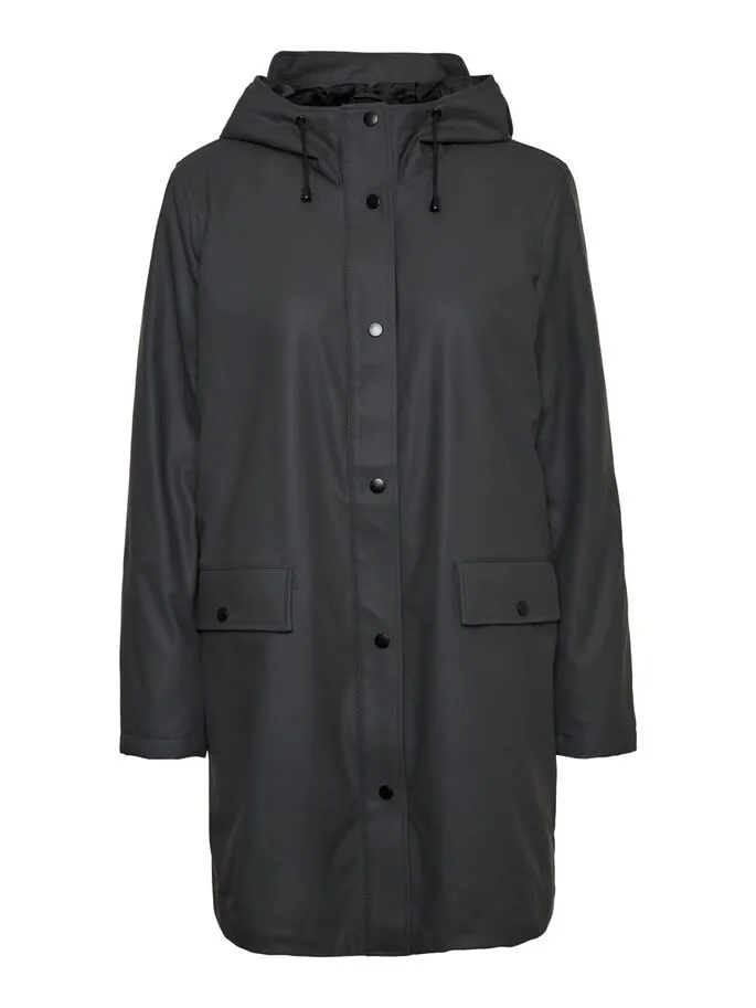 Asta 3/4 Teddy Lined Raincoat - Asphalt