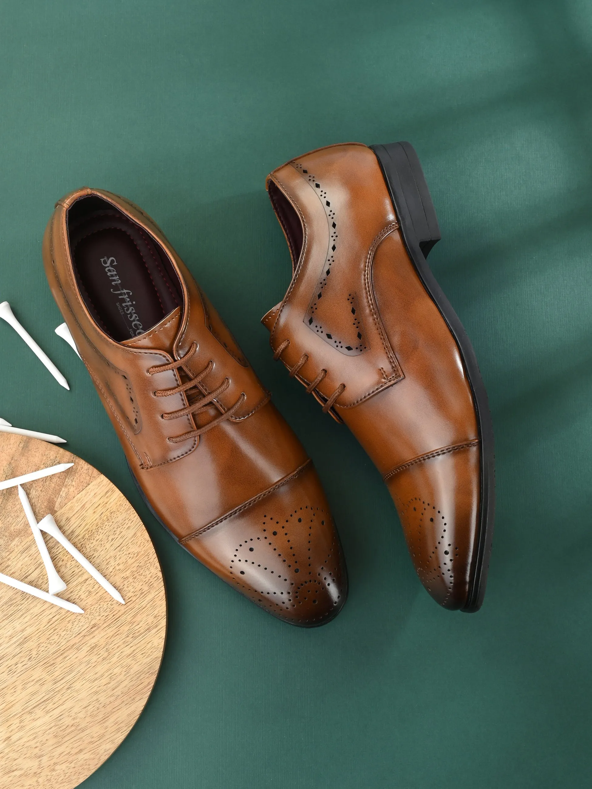 Bergamo Tan Formal Shoes