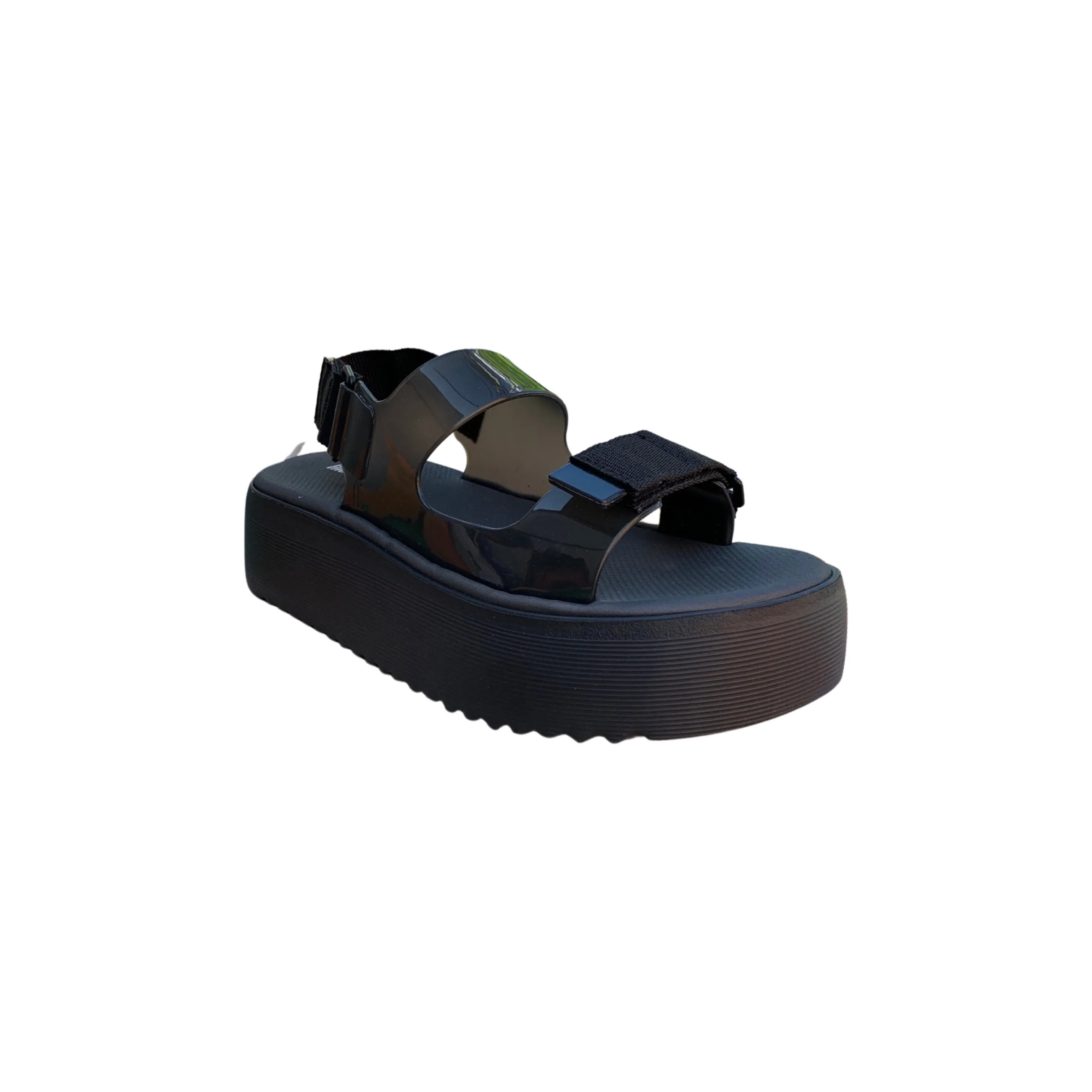 Brave Papete Platform Black Sandal