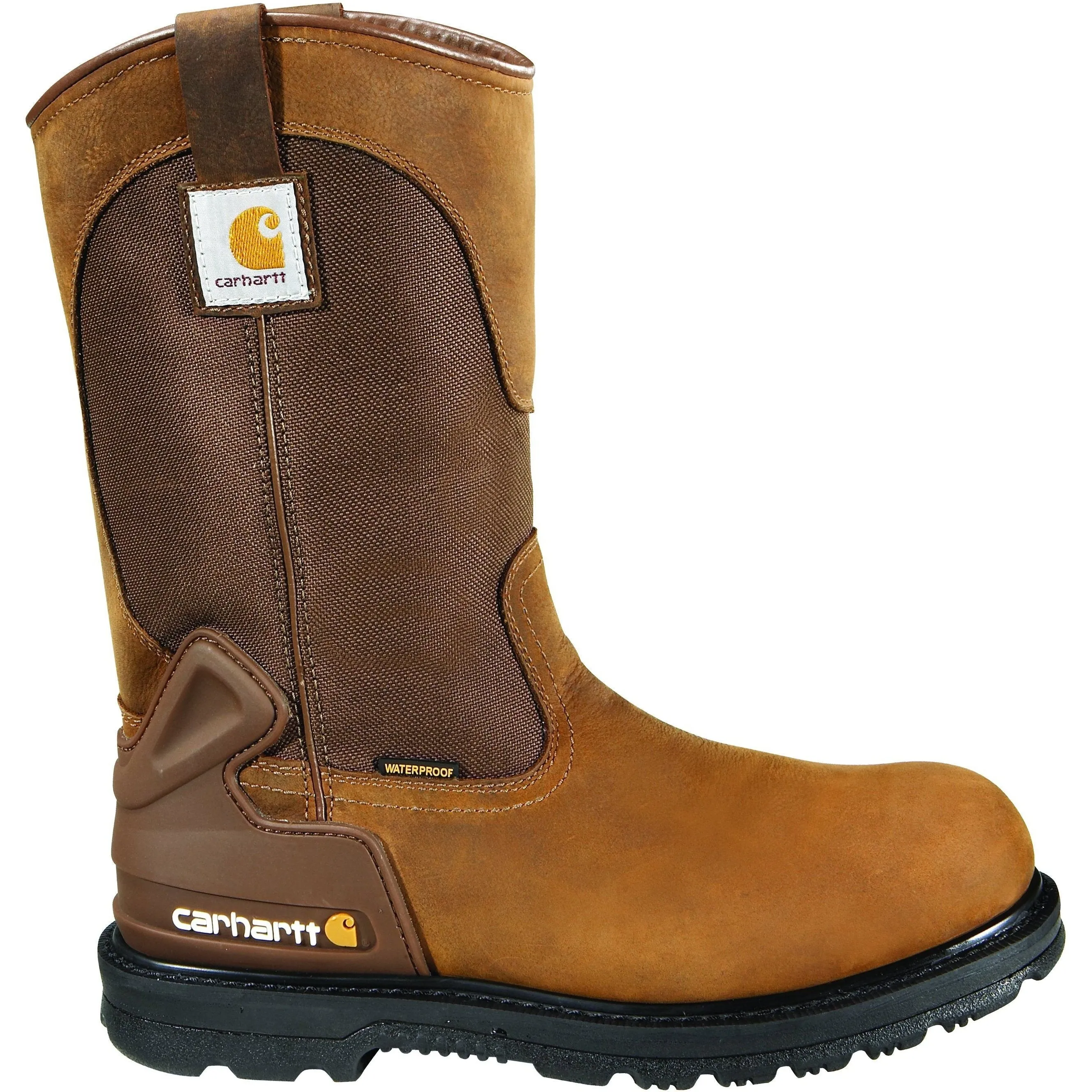 Carhartt Men's 11" Steel Toe WP Wellington Work Boot - Brown - CMP1200