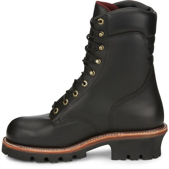 Chippewa Men's 9" Steel Toe WP 400G Ins Logger Work Boot - Black - 59410