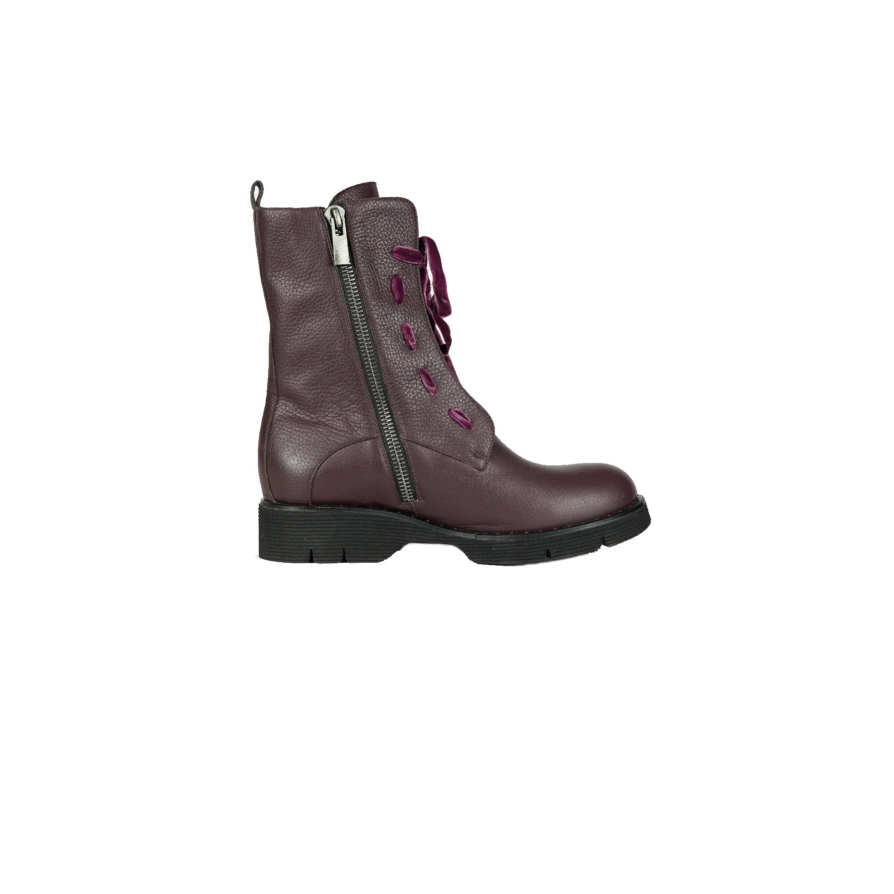 Combat Boot Cervo Burgundy