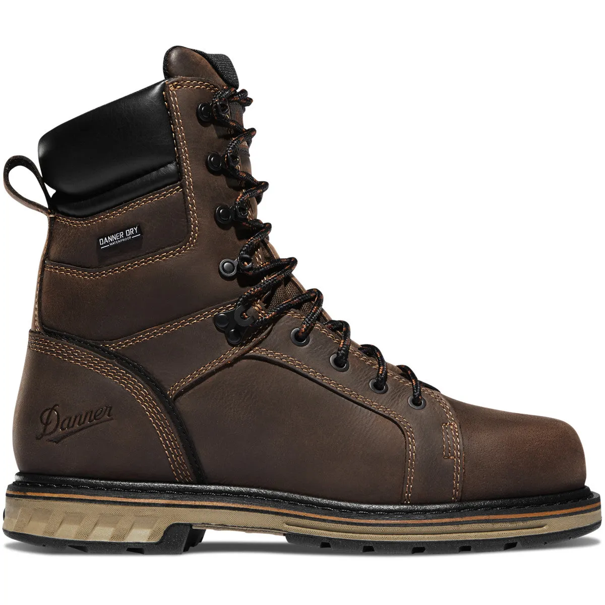 Danner Men's Steel Yard 8" Steel Toe WP Work Boot - Brown - 12534