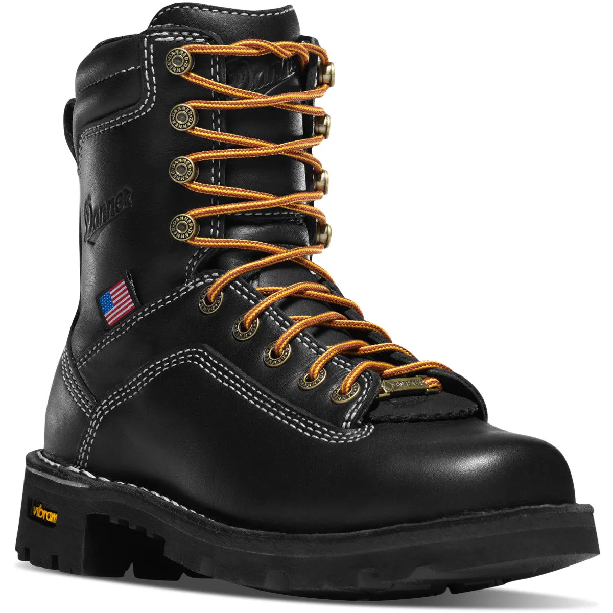 Danner Women's Quarry USA Made Alloy Toe WP Work Boot - Black - 17325