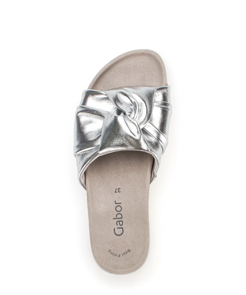 Gabor Silver  Knot Slider Sandal 74661