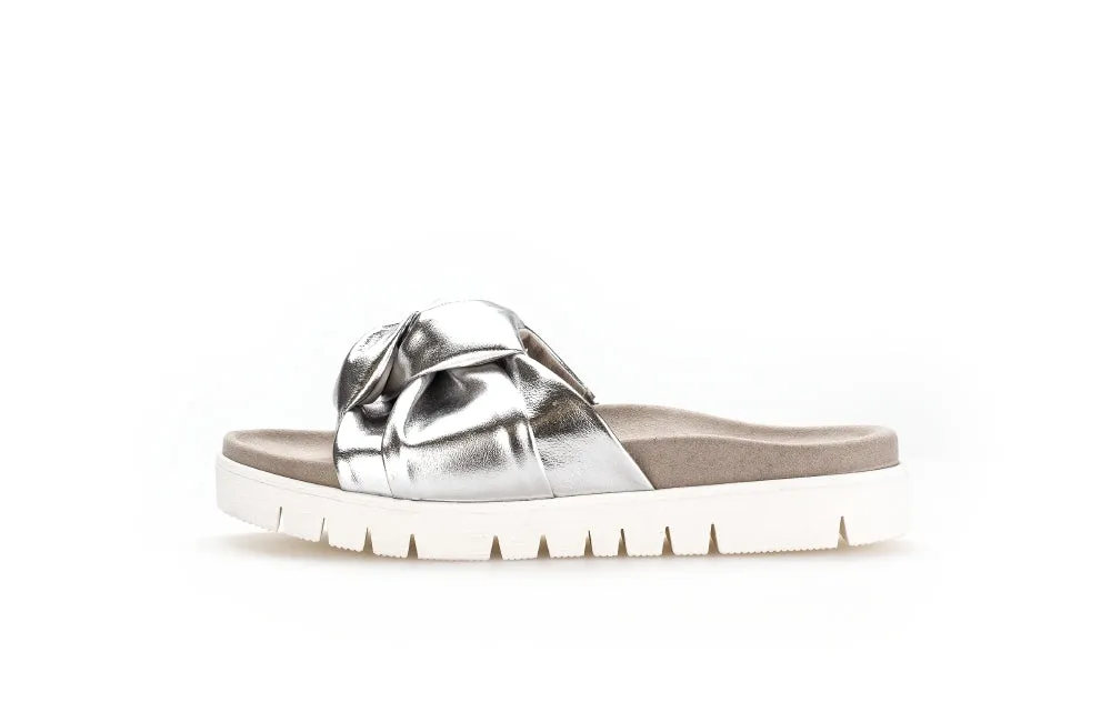 Gabor Silver  Knot Slider Sandal 74661