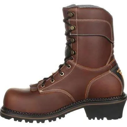 Georgia Men's AMP LT Logger Comp Toe WP Work Boot - Brown - GB00236