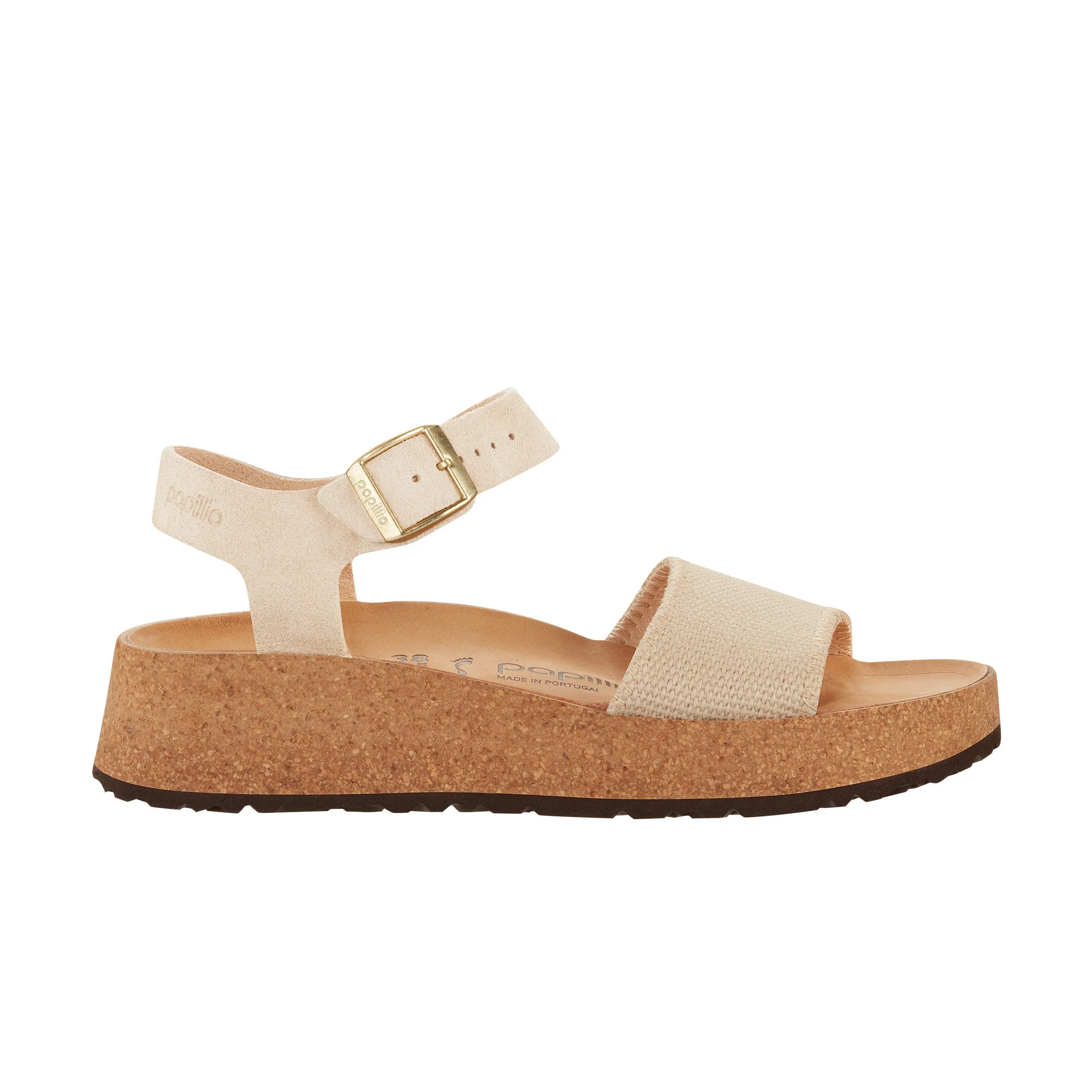 Glenda Sandcastle Canvas/Suede Leather