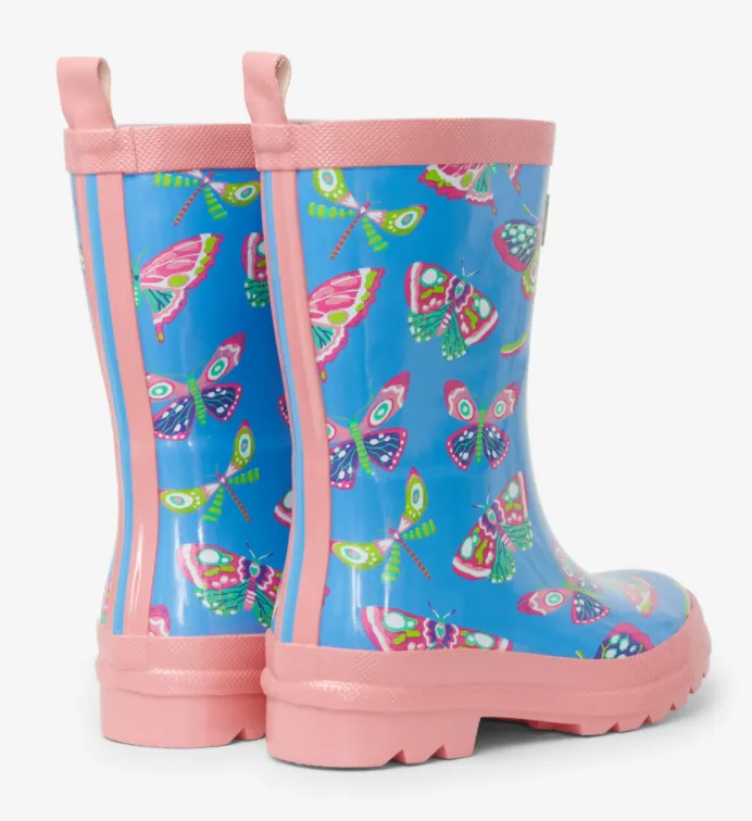 Hatley azure botanical butterflies rainboots