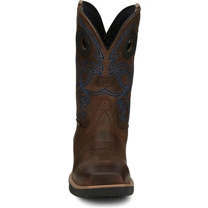 Justin Men's Nitread 11 Nano Comp Toe Western Work Boot -Brown- CR3204