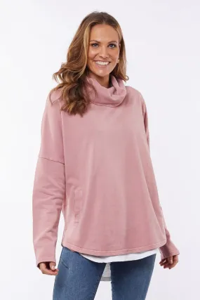 Luxe Cosy Blossom Cowl Sweat Top