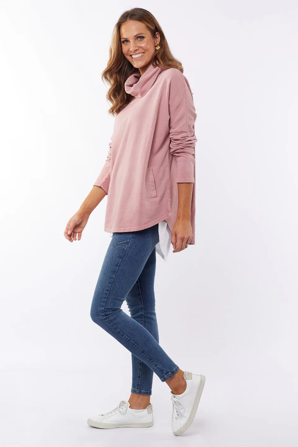 Luxe Cosy Blossom Cowl Sweat Top