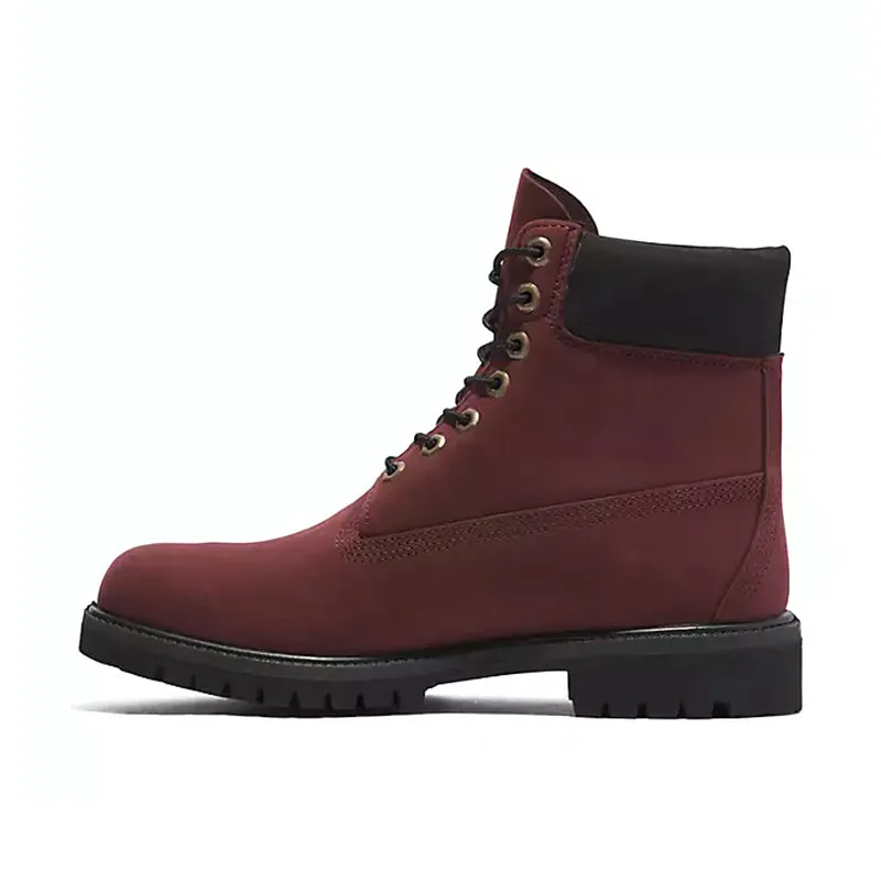 Men's 6" Premium Waterproof Burgundy Nubuck