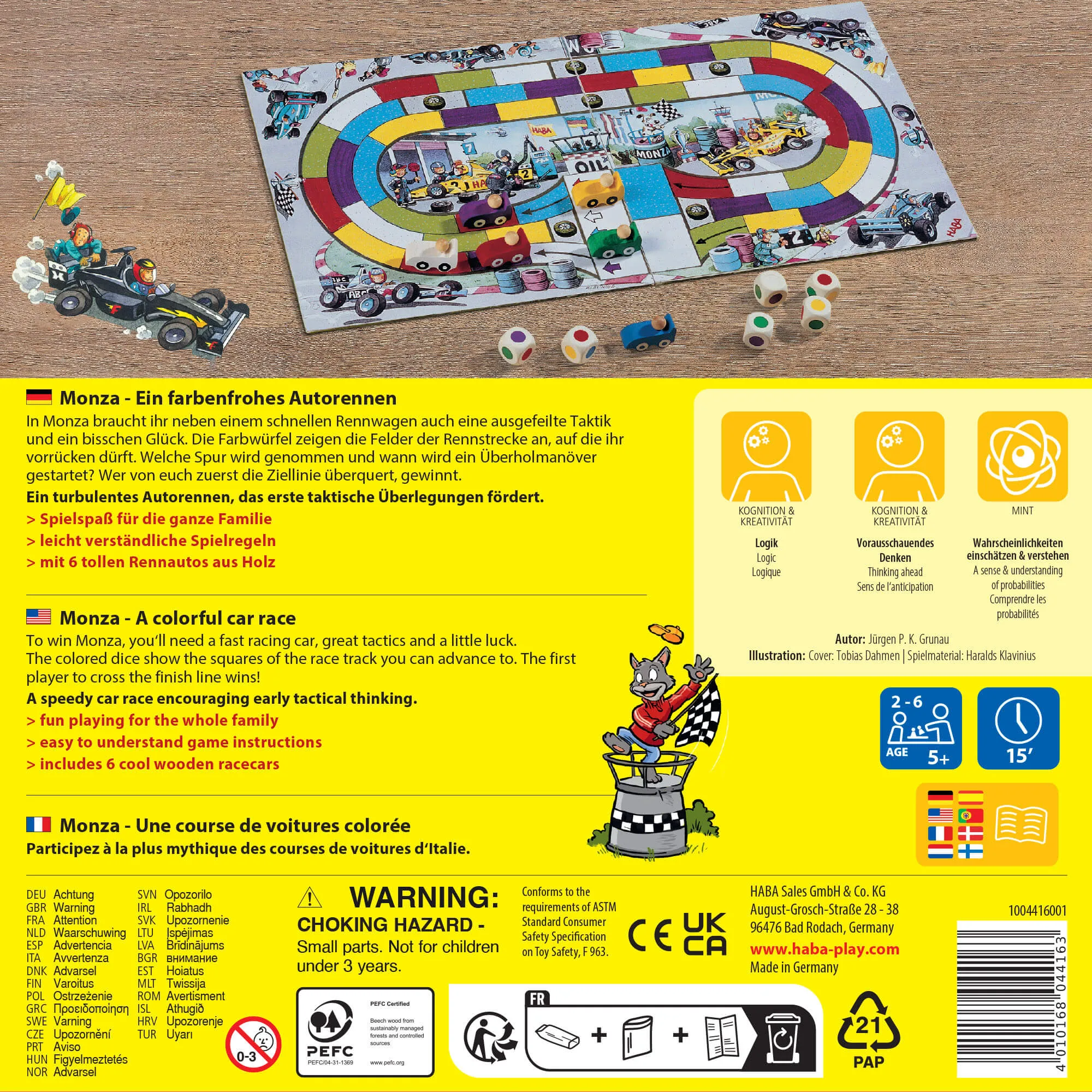 Monza Car Racing Board Game