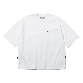 NINE POINT NINE BREEZE TECH POCKET SS TEE-WHITE