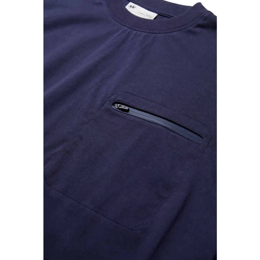 NINE POINT NINE BREEZE TECH POCKET SS TEE-WHITE