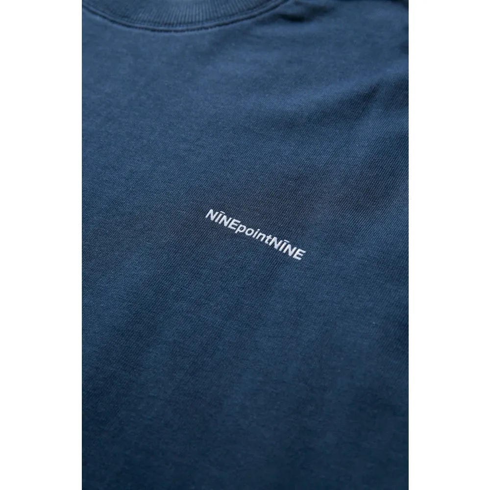 NINE POINT NINE ELEMENT LONG SLEEVES ROUND TEE-NAVY