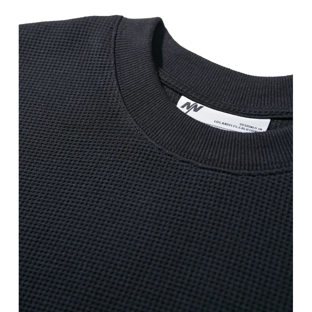 NINE POINT NINE MARS LONG SLEEVES TEE-BLACK