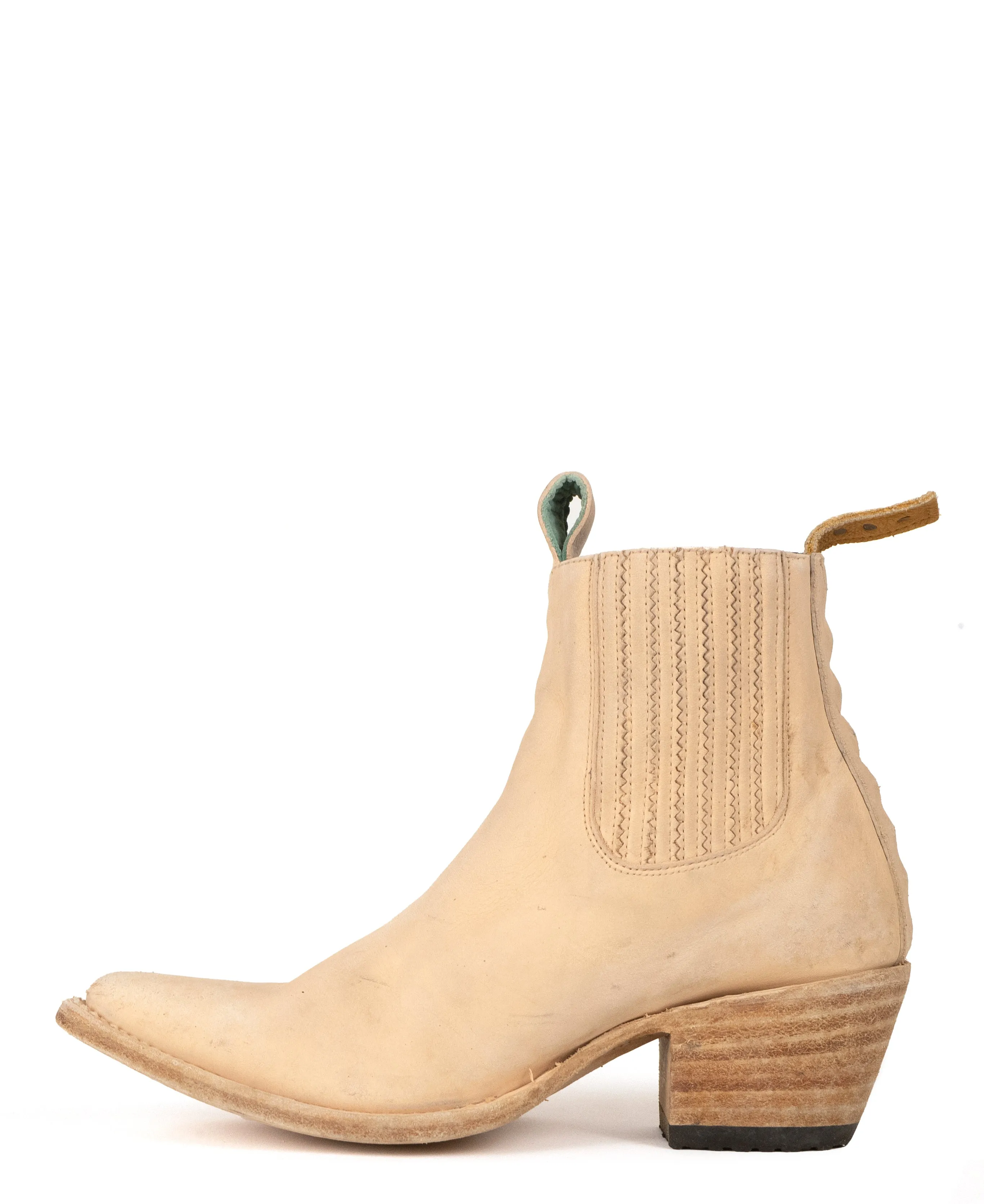 No.1001 FREEWAY chelsea boot Natural Playa veg tanned leather WOMEN