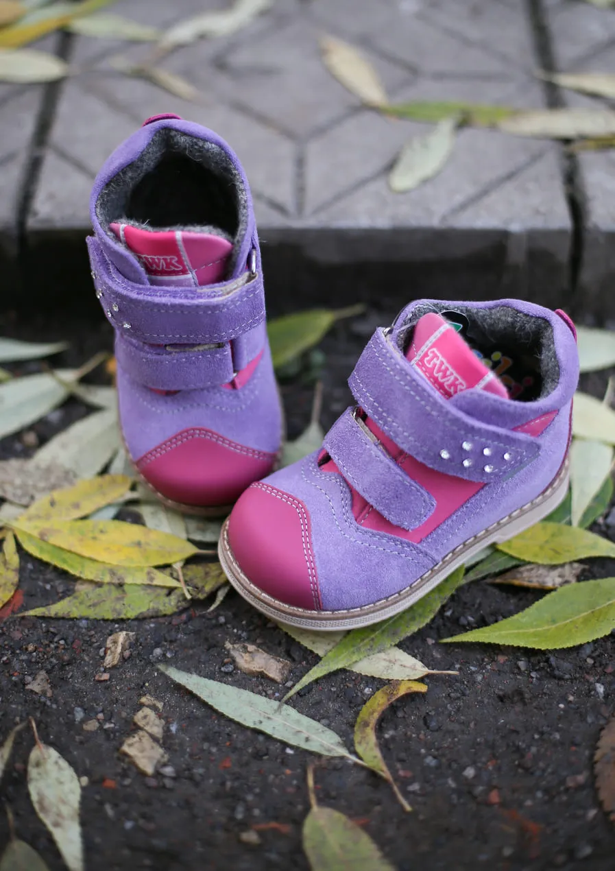 Orthopedic Boots Twiki TW-406-2 Autumn Winter Outdoor Shoes Two Fasteners Baby Toddler Kids Boys Girls