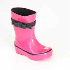 Pluie Pluie Girls R2B - Fuchsia Bow Waterproof Rain Boots