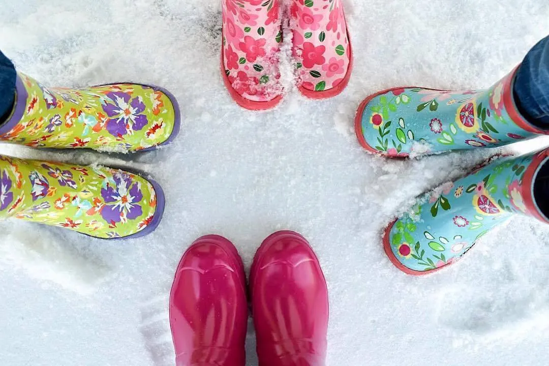 Pluie Pluie Girls RB - NF Pink Flower Rain Boots