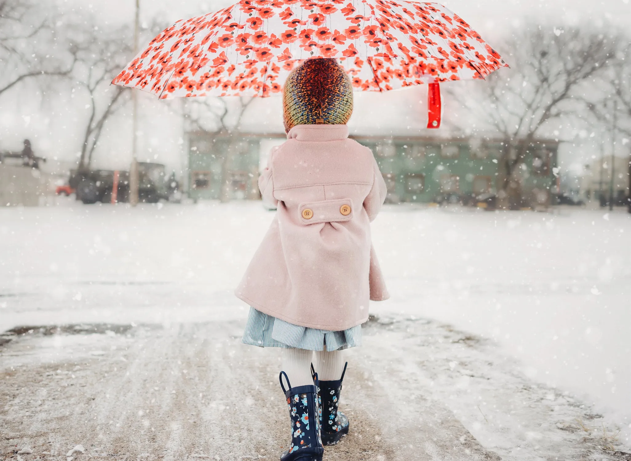 Pluie Pluie Girls RU - RF Red Flower Umbrella