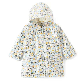 Pluie Pluie Girls Three Tone Multi Dot Rain Coat