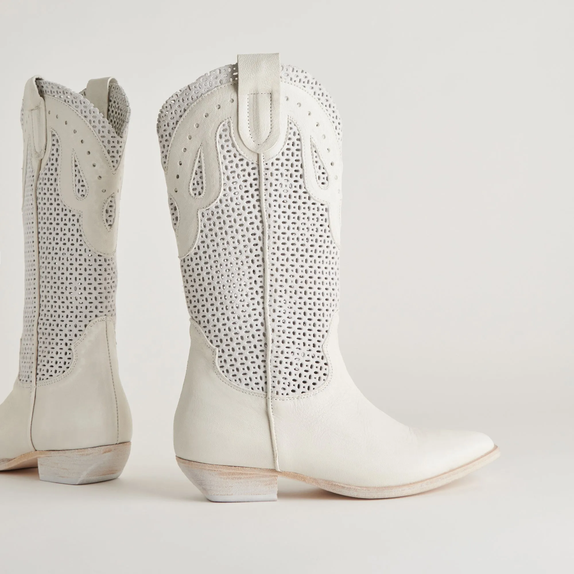 RANCH BOOTS IVORY LEATHER