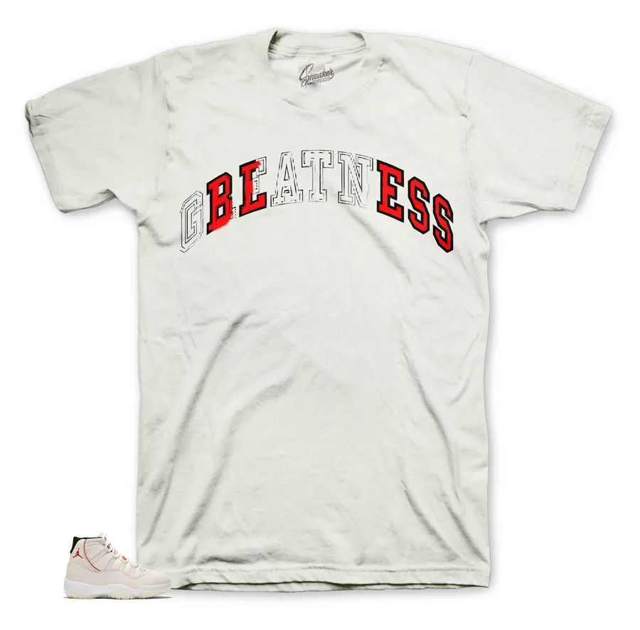 Retro 11 Platinum Tint Stitched Bless Shirt