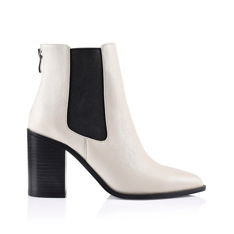 Riri Chelsea Ankle Boots - Bone Leather