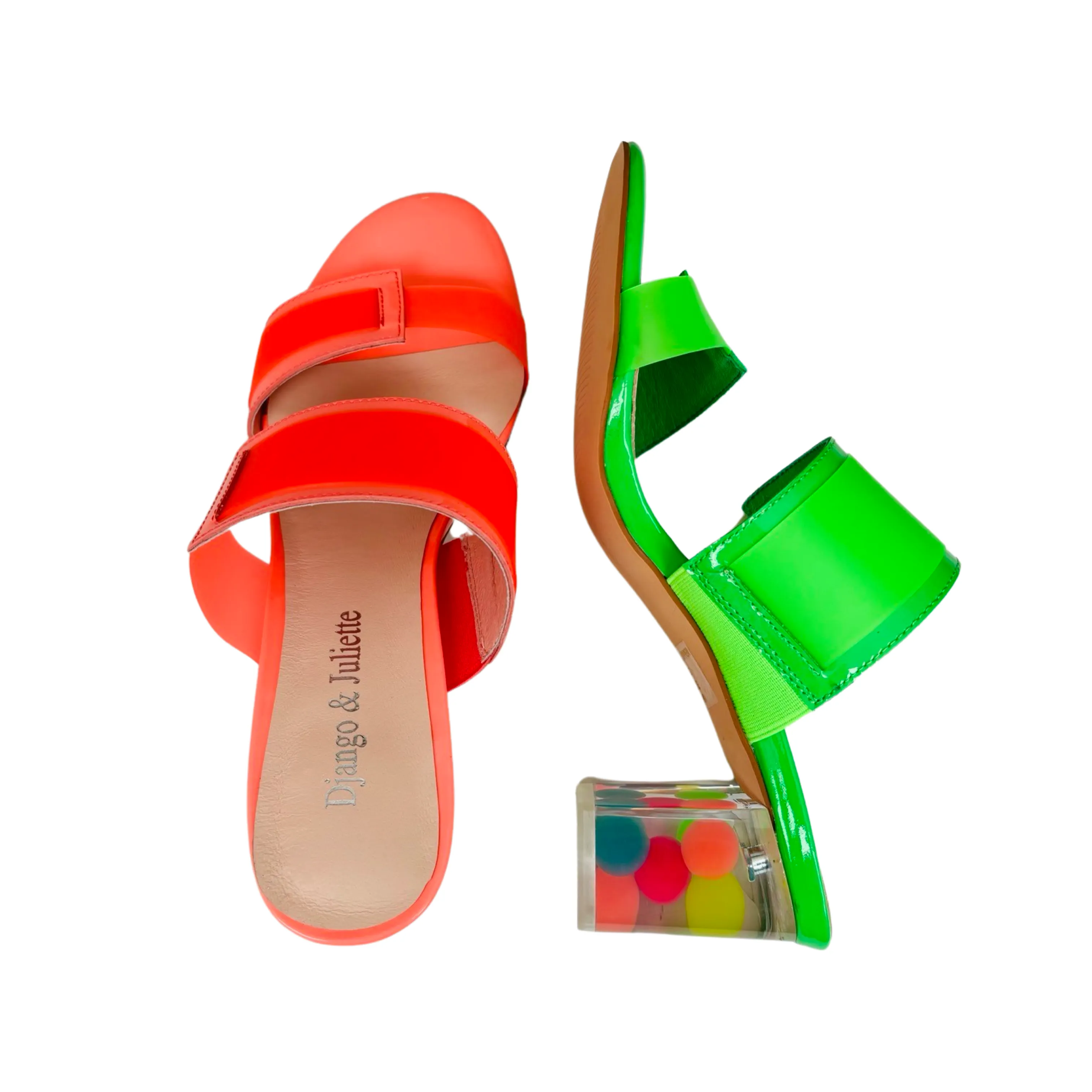 Sistel Neon Pink Bubble Heel Slide