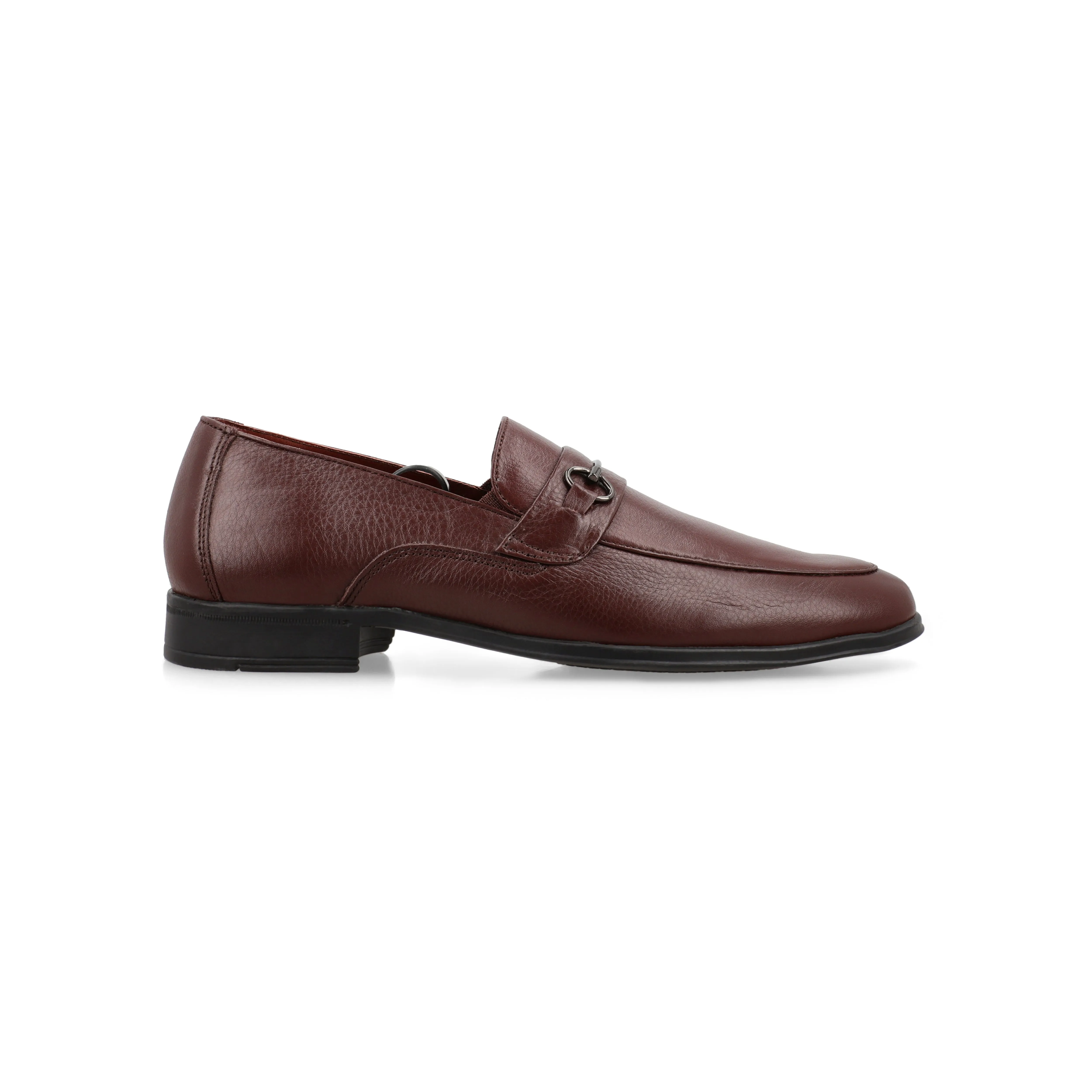 Sleek Horsebit Buckled Loafers - Brown