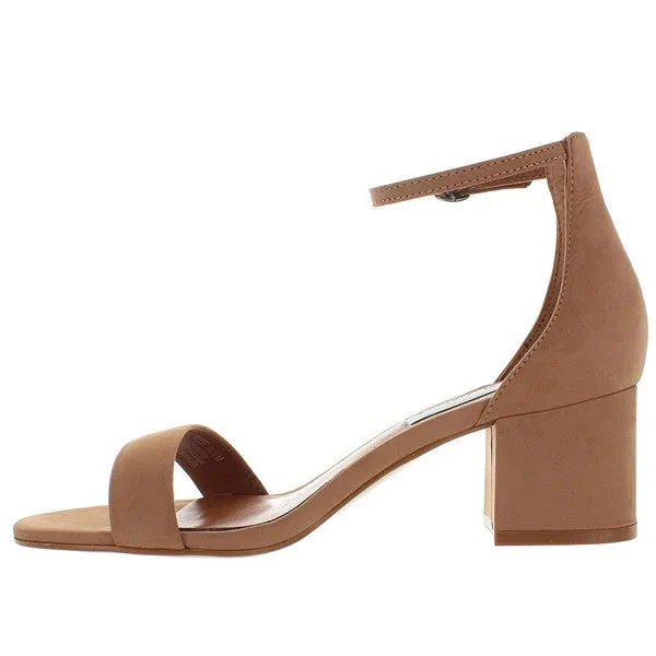 Steve Madden Irenee - Tan Nubuck Mid-Heel Sandal