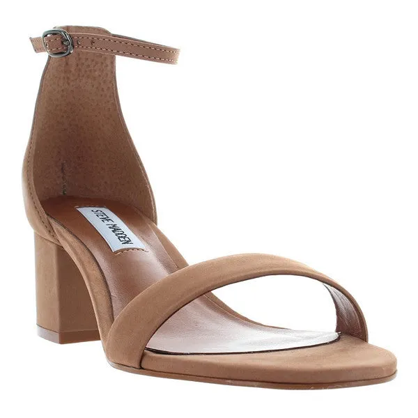 Steve Madden Irenee - Tan Nubuck Mid-Heel Sandal